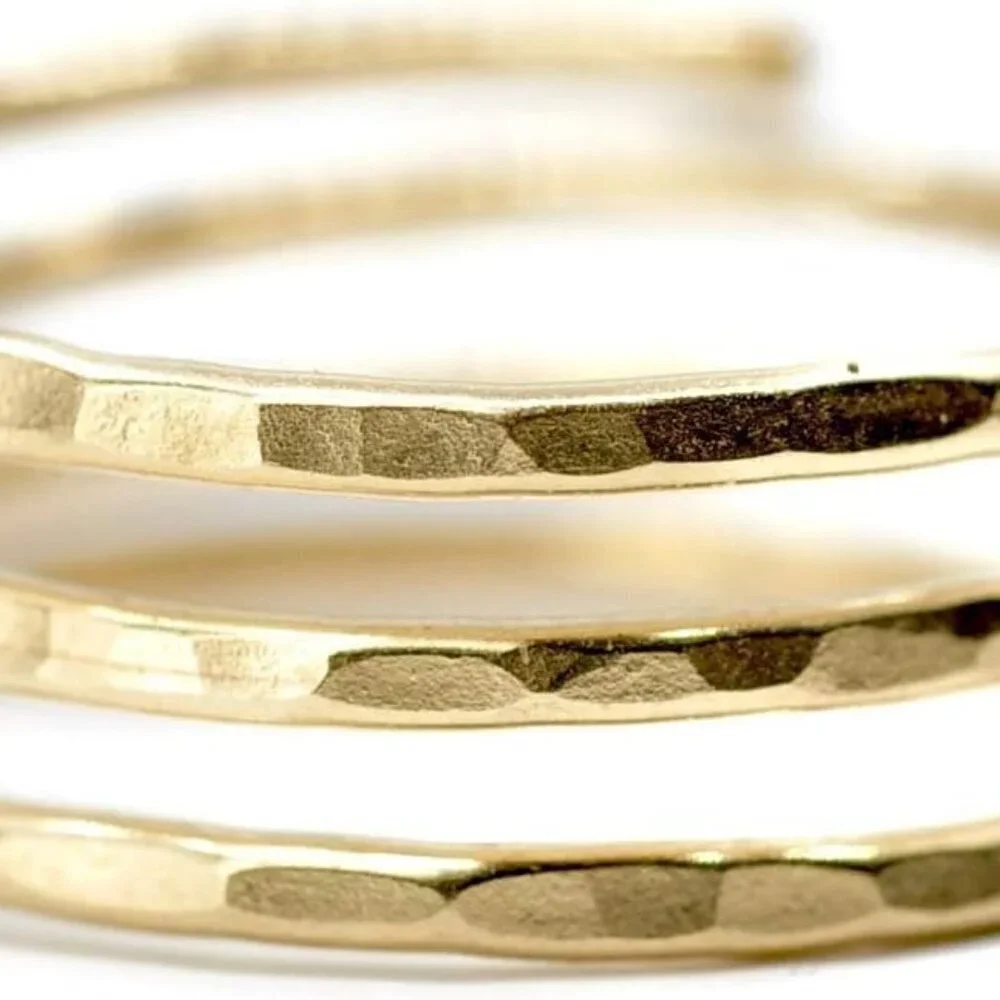 14k Gold Filled Adjustable Wire Wrap Ring Women and Pregnancy Thumb Size 8